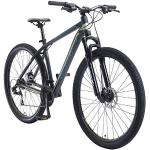 BIKESTAR Hardtail Mountain Bike in Alluminio, Freni a Disco, 29" | Bicicletta MTB Telaio 19" Cambio Shimano a 21 velocità, sospensioni | Nero Verde