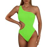 Bikini verde fluo M con glitter brasiliani per Donna 
