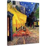 Bilderdepot24 tela immagine - Vincent van Gogh - Terrazza caffè la sera 30x40cm - murale Antichi Maestri foto su tela Immagine su tela pitture