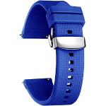 Cinturini orologi eleganti blu di gomma per Uomo con cinturino in silicone 
