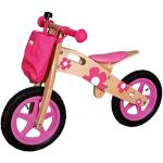 Bici rosa di legno senza pedali per bambini Bino 