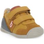 Sneakers larghezza E senape numero 23 di pelle chiusura velcro antiscivolo per bambini Biomecanics 