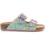 Scarpe estive larghezza E multicolore numero 40 con glitter per Donna Bionatura 