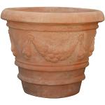 Biscottini Vasi terracotta grandi da esterno 72x72x52 cm Made in Italy | Vasi per piante grandi artigianali | Vaso terracotta grande