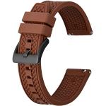 Cinturini orologi eleganti color cioccolato di gomma per Uomo con cinturino in caucciù 