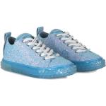 Sneakers stringate larghezza E blu numero 36 con glitter con stringhe Giuseppe Zanotti 
