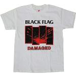 Black Flag T-Shirt Damaged Punk Band White New White White Camicie e T-Shirt(XX-Large)