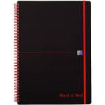 Black n' Red - Quaderno con copertina in plastica rigida, formato A4, fogli in carta riciclata