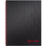 Black n' Red Wirebound notebook, Ruled, Poly cover, 29,8 x 21 cm, (73399) copertina rigida Black