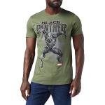Black Panther Sciopero T-Camicia, Verde Militare, XL Uomo