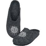 Black Premium by EMP - Grey Slippers with Wolf Print - Pantofole - Uomo - grigio scuro