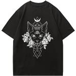Magliette & T-shirt emo nere XL con animali per Donna 