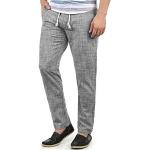 BLEND Bonavo Pantaloni di Lino Pantaloni Panno da Uomo in Cotone 100% Regular- Fit, Taglia:M, Colore:Black (70155)