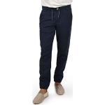 Pantaloni blu navy L di lino con elastico per Uomo Blend 
