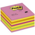 blocco foglietti cubo - 76 x 76mm - rosa neon, giallo neon, arancio neon, rosa ultra, verde neon - 450 fogli - post it
