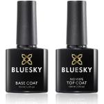 Bluesky Base e Top Coat Semipermanente 2PCSx10ML No Wipe Base e Top Coat Semipermanente, UV LED Soak off Smalti Semipermanenti Smalto Gel Unghie UV Manicure Set