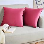 Cuscini scontati rosa 55x55 cm in velluto sostenibili per divani morbidi 