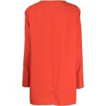 Bluse arancioni S con scollo a V manica lunga per Donna Calvin Klein CK 