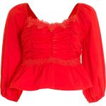 Bluse scontate rosse S in popeline per Donna Fracomina 
