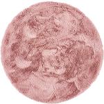Tappeti rotondi rosa di pelliccia rotondi diametro 80 cm 