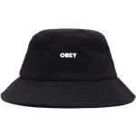 Cappelli neri di cotone a pescatore per Uomo Obey 