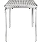 Tavoli quadrati grigi in alluminio 