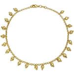 Bling Jewelry Bollywood Boho tradizionale indiano Payal Multi Dangle Bead Charm cavigliera per le donne adolescenti 18K oro placcato 9,5 pollici