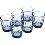 Bicchieri blu di vetro 6 pezzi da acqua Bormioli Rocco Diamond 