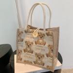 Shopping bags casual beige per Donna 