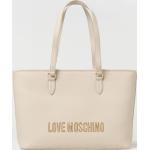 Shopper scontate avorio di pelle per Donna Moschino Love Moschino 