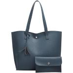 Shopping bags eleganti blu con borchie riutilizzabili per Donna Generic 