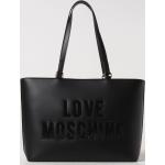 Shopper nere di pelle per Donna Moschino Love Moschino 