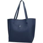Shopping bags eleganti blu scuro con borchie riutilizzabili per Donna Generic 