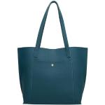Shopping bags eleganti blu tinta unita con borchie riutilizzabili per Donna Generic 