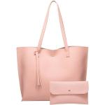 Shopping bags eleganti rosa con borchie riutilizzabili per Donna Generic 