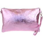Pochette rosa chiaro di pelle con tracolla per Donna Girly handbags 