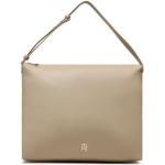 Borse hobo scontate casual beige in similpelle per Donna Tommy Hilfiger 