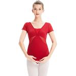 Body rossi XL taglie comode di nylon traspiranti da ginnastica per Donna 