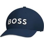 Cappelli sportivi scontati blu in poliestere per Uomo Boss 