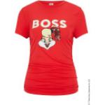 Magliette & T-shirt rosse XS di cotone con paillettes Bio a tema coniglio mezza manica con manica corta per Donna Boss Looney Tunes 