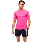 Magliette & T-shirt rosa XL di cotone Bio mezza manica con scollo rotondo per Uomo Boss 