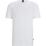 Magliette & T-shirt bianche S di lino mezza manica con manica corta per Uomo Boss 