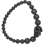 Bracciali neri in resina finitura opaca per Uomo Alexander McQueen Skull 