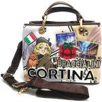 Braccialini Borsa shopper a spalla/tracolla Cartoline Cortina ecopelle marrone B23BR30 B16801 Media