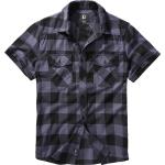 Brandit Checkshirt Camicia a maniche corte, nero-grigio, dimensione L