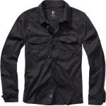 Camicie classiche nere L di cotone per Uomo Brandit 