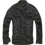 Camicie scontate nere 3 XL taglie comode di cotone con manica lunga per Uomo Brandit 