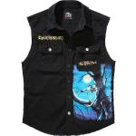Magliette & T-shirt scontate blu XL di cotone con frange senza manica ricamate per Uomo Brandit Iron Maiden 