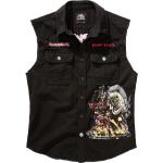 Magliette & T-shirt scontate nere 3 XL taglie comode di cotone senza manica ricamate per Uomo Brandit Iron Maiden 