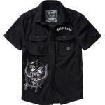 Camicie ricamate nere L mezza manica per Uomo Brandit Motorhead 